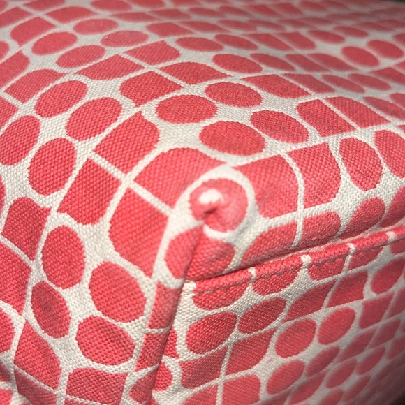 Kate Spade   Pink Noel  Shoulder bag  small tote  Geometric pattern canvas  VGUC - Picture 15 of 17